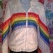 Womans Vintage Rainbow Windbreaker Jacket