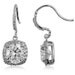 Sterling silver cushion cut earrings - Eternity