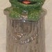 Oscar Grouch Cookie Jar-Ceramic-11"T-Handcrafted