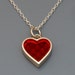 Heart pendant in sterling silver on a fine Silver Chain- Free Shipping