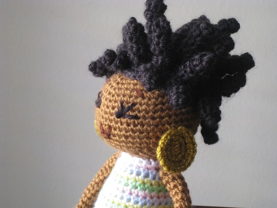 Crochet African Princess and the Pea Doll in Spring Colors Plush ...