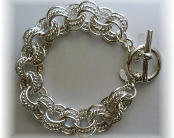 Chain Maille Three in Three Bracelet