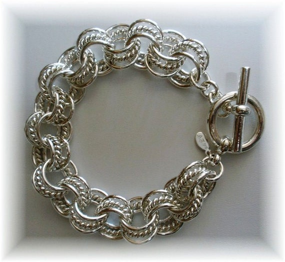 Chain Maille Three in Three Bracelet