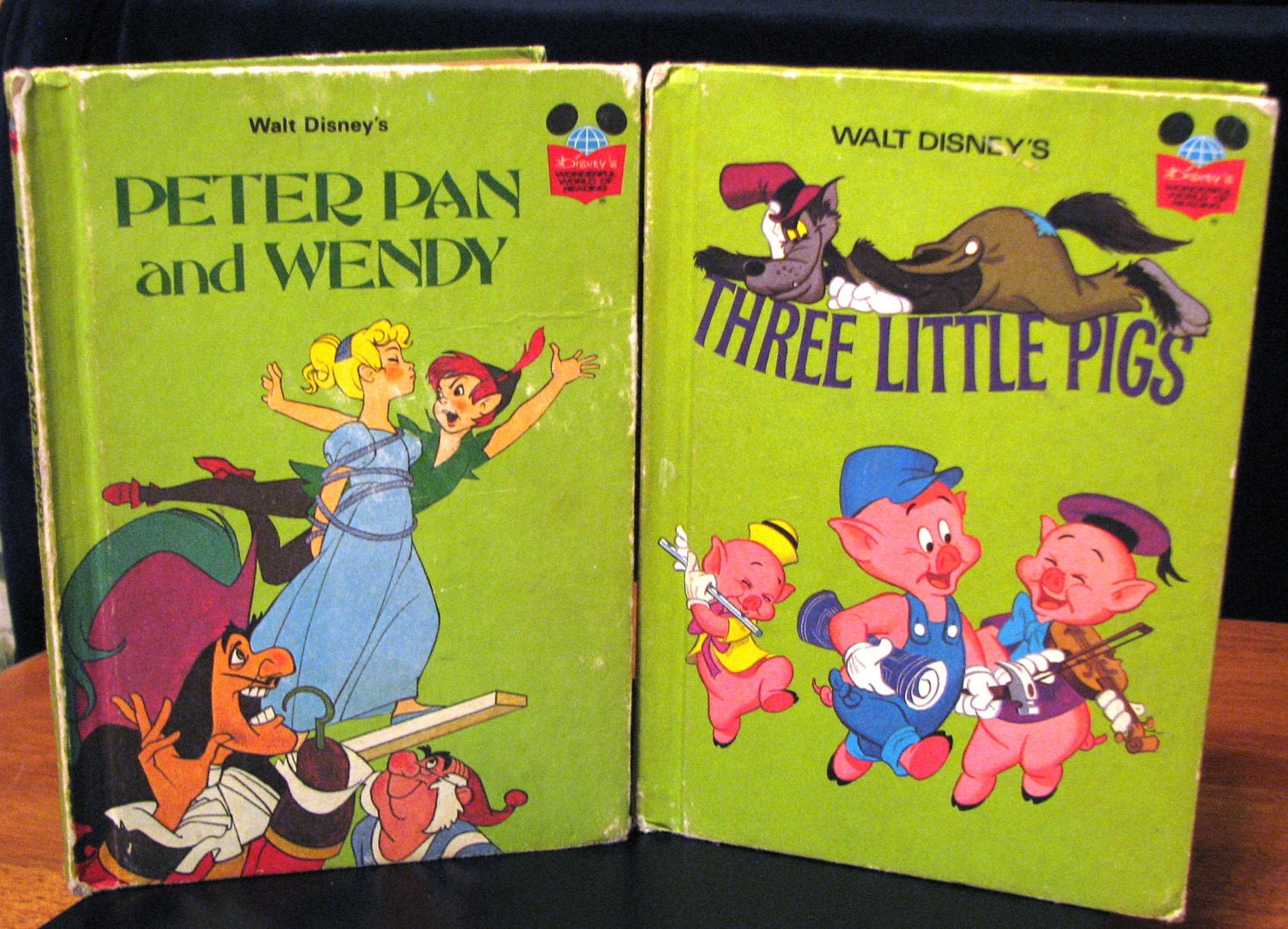 Walt Disney's Books Three Little Pigs 1972 and Peter