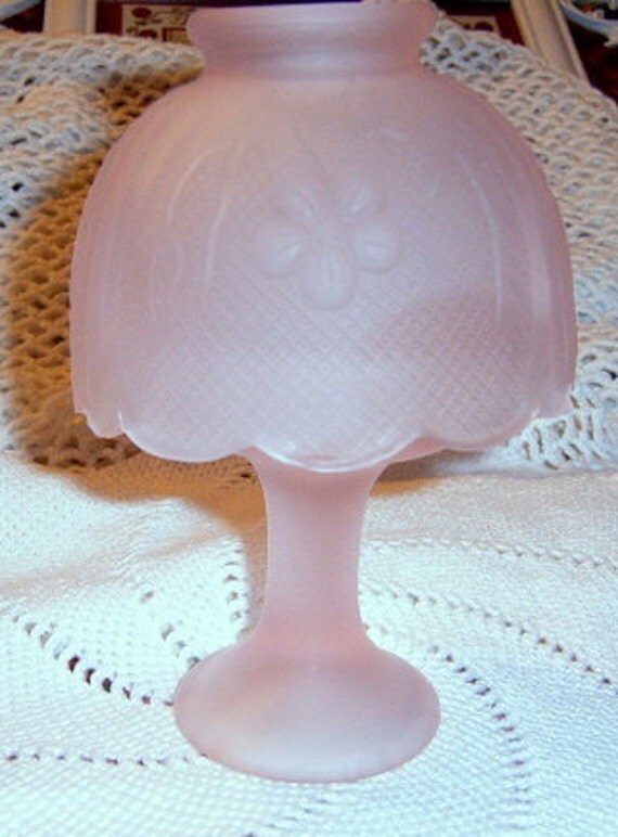 Vintage Tea Light Lamp Homco Pink Shabby Chic Candle