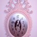 Vintage Wall Clock, Homco, Syroco, Pink, Shabby Chic, Cottage,Hollywood Regency. Paris Apartment