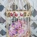 Reserved for Cathy 30% OFF Vintage Bird Cage, Hand Painted, Metal Bird Cage, Roses, Shabby Chic