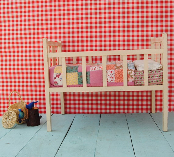 wooden toy cradle