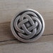 2 Celtic Knot Buttons - Antiqued Silver Metal Buttons with Shank - 5/8 Inch