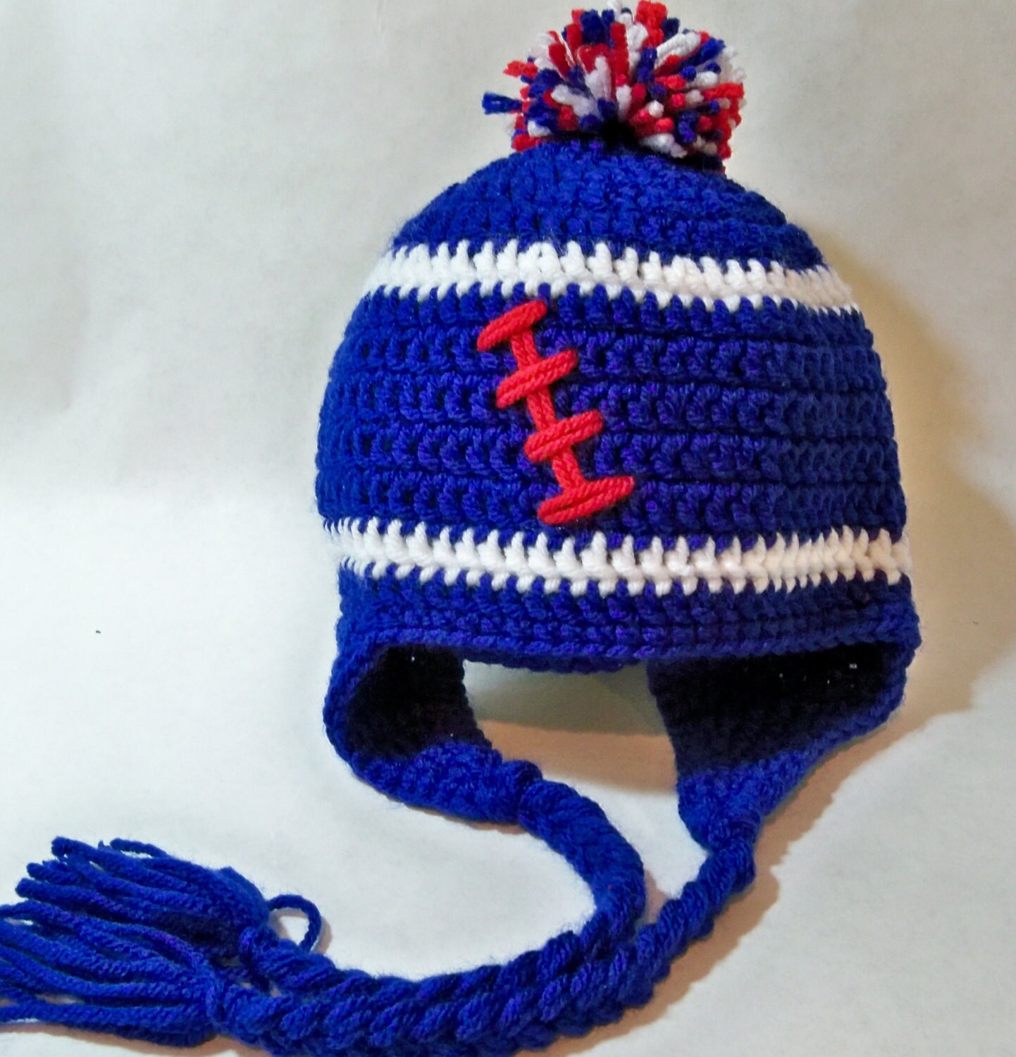 Crocheted baby football beanie Any Team any Color Any size