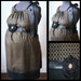 Maternity Hospital Gown: Black with Semi-Shiny Gold Circles