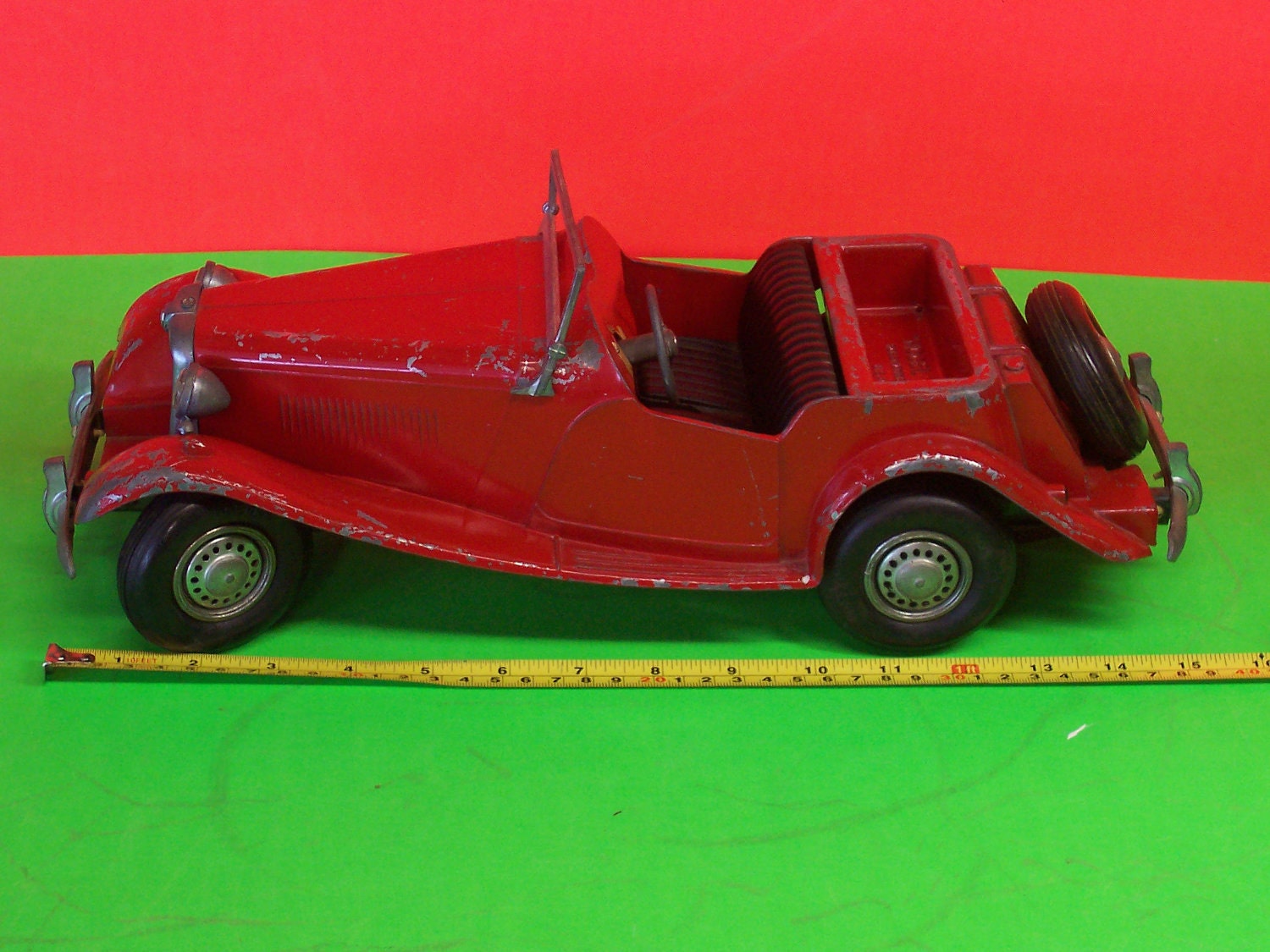 1950s Doepke Model Toys MG Car 14 inches long CLASSIC