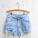 RESERVED FOR JESSICA Vintage High Waisted Denim Ripped Shorts sz 29