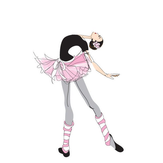 Items Similar To Set Of Three Ballerina Illustration Prints On Etsy 