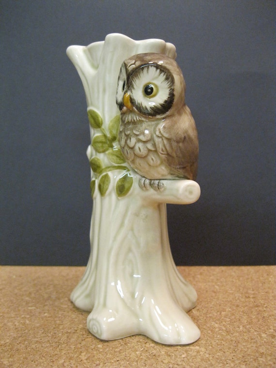 Vintage Ceramic Owl Vase