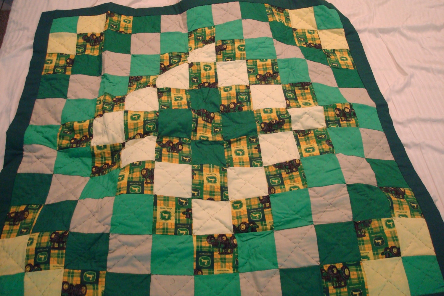 John Deere Baby Quilt by MamawMomsTreasures on Etsy