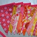 pink and orange fabric banner bunting, birthday party decoration, photo prop, girls room dorm decor