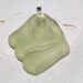 Peridot lime green recycled glass sea glass style pendant