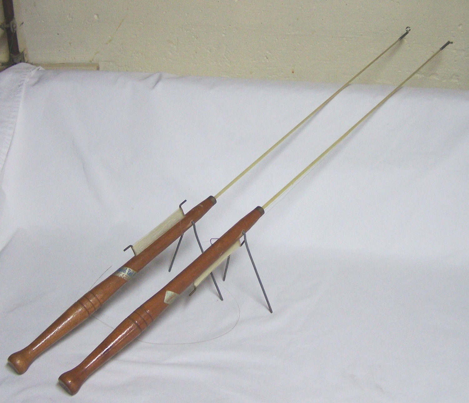 2 Vintage Royal Rod Company Ice Fishing Jigging Poles