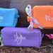 Personalized Bags Small Waffle Weave Cosmetic Bags Set of 6