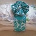 Diaper Wrap - Teal and White