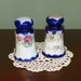 Vintage Antique Nippon Cobalt SALT pepper SHAKERS Porcelain Raised Enamel moriage