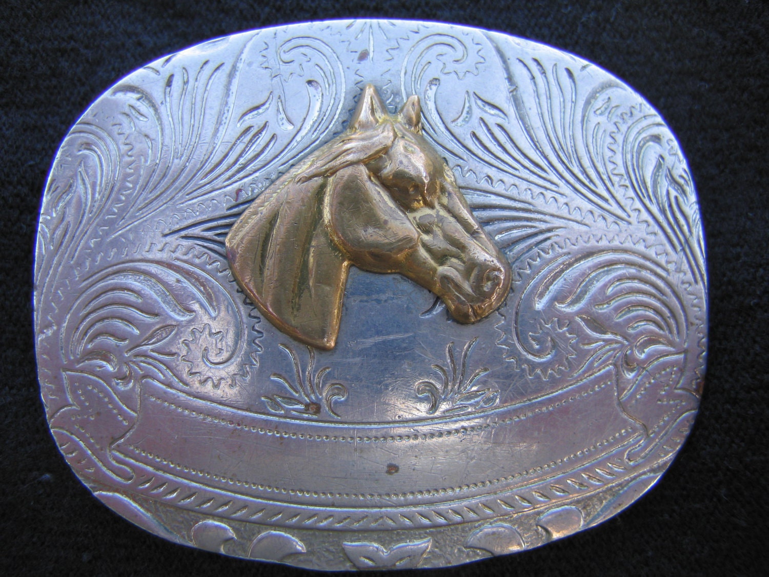 Vintage Rockmount Nickel Silver Belt Buckle Vintage