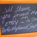 Chalk Board Orange Ornate Wood frame Message Board Home Decor