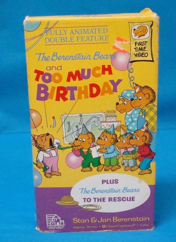 VHS Tape Cartoon The Berenstain Bears and Too by secondthoughtsvtg