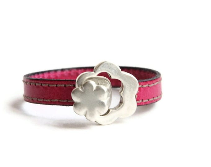 Women Bracelet, flower bracelet, women leather bracelet, leather bracelet, bracelet for women, women gift, girlfriend gift