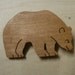 wooden polar bear brooch