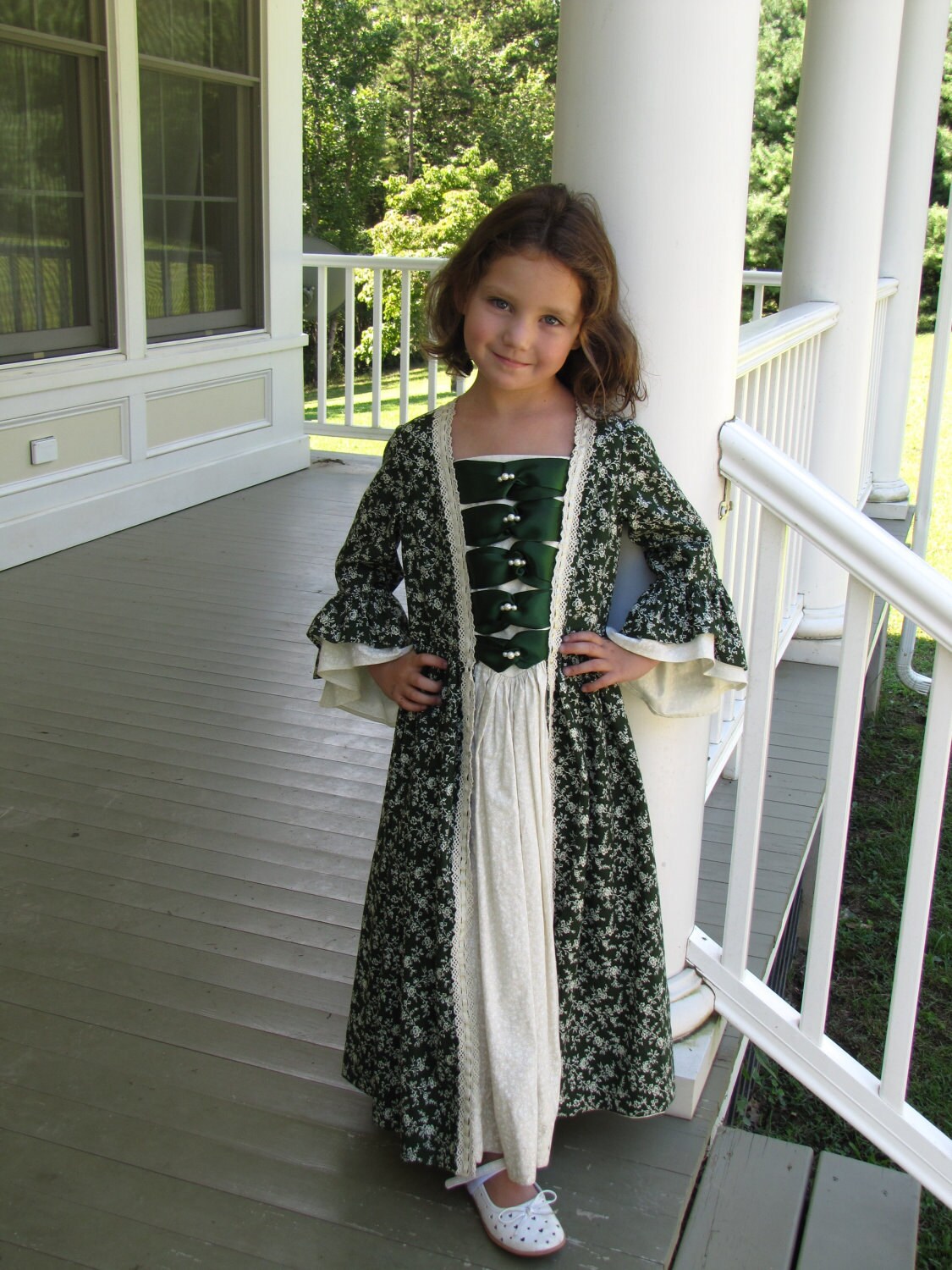 Girls Colonial Dress by EmilyandIzzy on Etsy