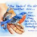 Blank Watercolor Card-Christian Message-All Occasion Card-Handmade by Diann