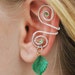 Silver Leaf Ear Cuff, Silver Ear Cuff, Wire Wrapped, Elven Ear Cuff