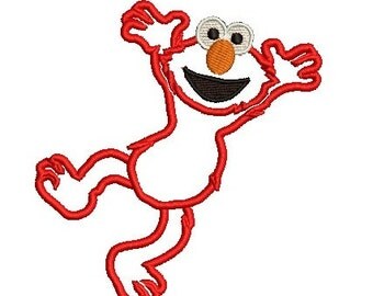 Elmo Applique, Applique Embroidery Design, Applique Elmo, Elmo Body (14) Instant Download