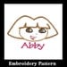 Dora Applique Embroidery Design, Dora Head Applique, Embroidery Applique (C23)