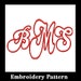 Applique Font Monogram Embroidery Designs, 3 Letters, Embroidery Font, Font Applique, Applique Design (M26)