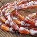 Fire Agate 10x18 Teardrop Beads Full Strand