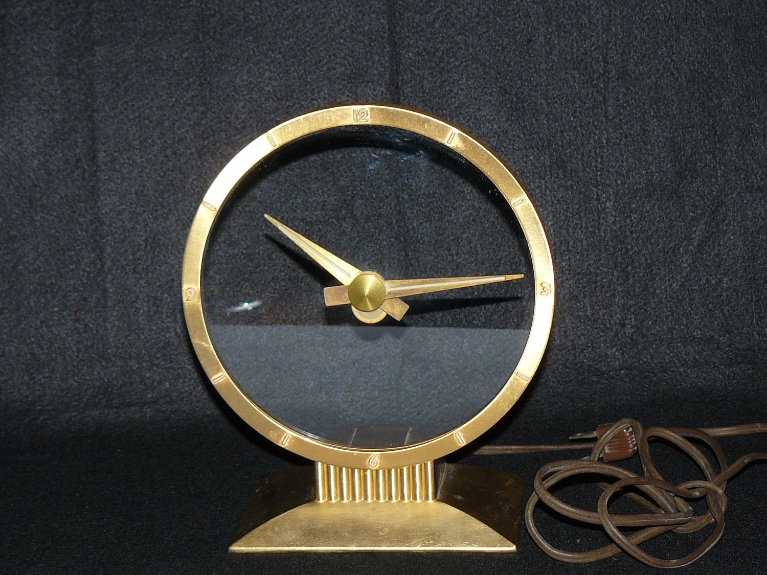 Vintage Jefferson Golden Hour Electric Clock Dated 1950