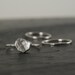 Small Herkimer Diamond Ring in Sterling Silver - Set of 3
