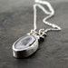 One of a Kind - Pale Blue Geode Necklace in Sterling Silver