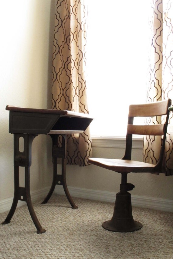 Sale Antique School Desk and Chair