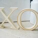 XO Hugs and Kisses Wood Letter Home Decor Free Standing Ornament