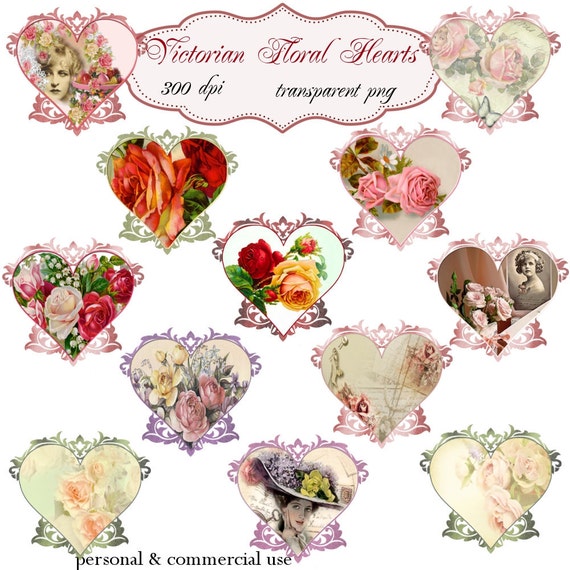 free victorian flower clip art - photo #35
