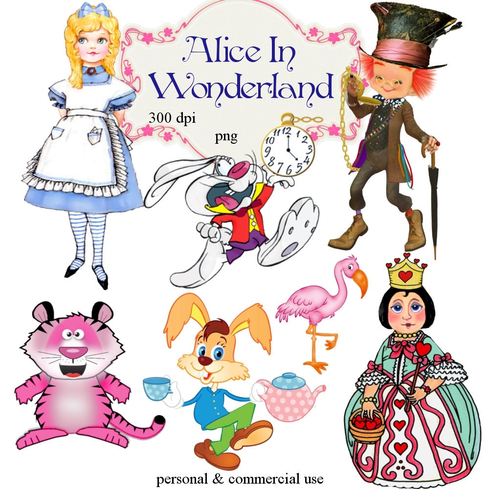 free clip art alice in wonderland characters - photo #34