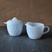 Fire King Azurite Swirl Sugar and Creamer