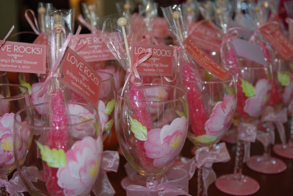 Items similar to Wedding Wine Glass Bridal Party, Pretty ...