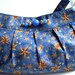 Large Handbag Purse, Midnight Blue Celestial Stars & Snowflakes, Buttercup Style