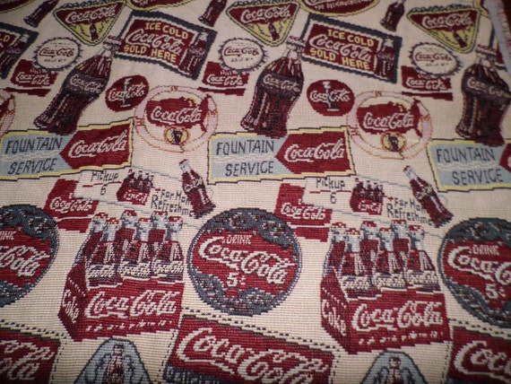 Coca-Cola Vintage Tapestry Fabric