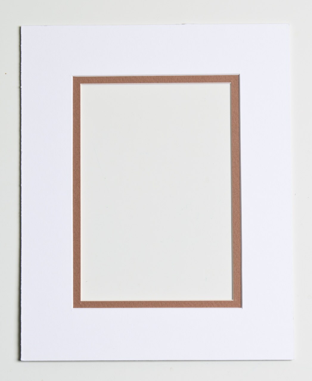 5x7 Double Mat White and Brown for 8x10 Frame by ohiohiker